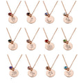 Stainless Steel Birth Flower Necklaces Birthstone Choker Necklace - MERGE.DAY.1.FREESTYLE