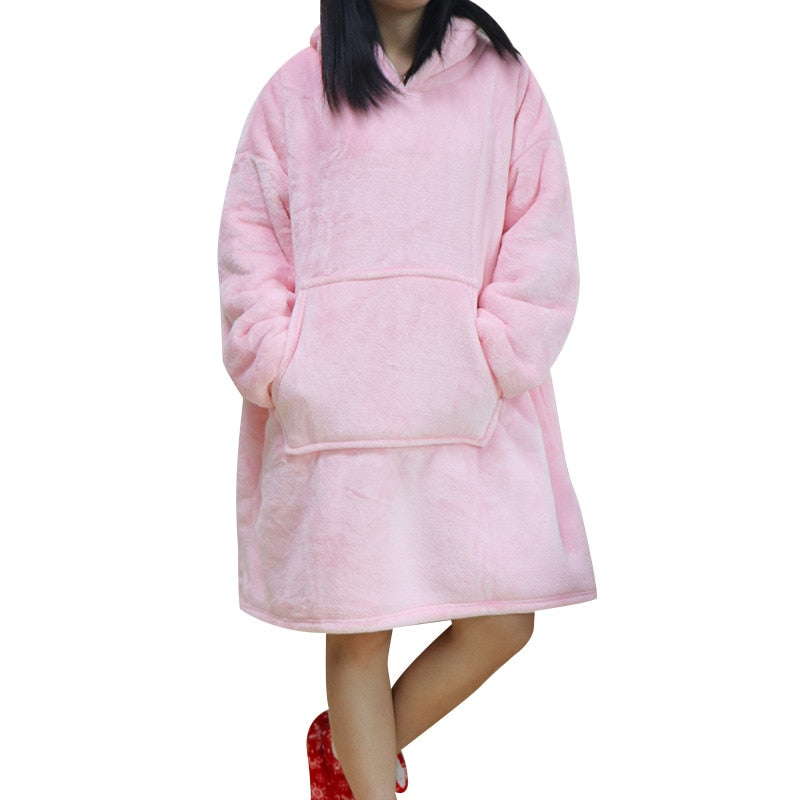 Oversized Hoodie Sweatshirt Women Tie Dye Hoodies Fleece Giant Wearable Blanket - MERGE.DAY.1.FREESTYLE