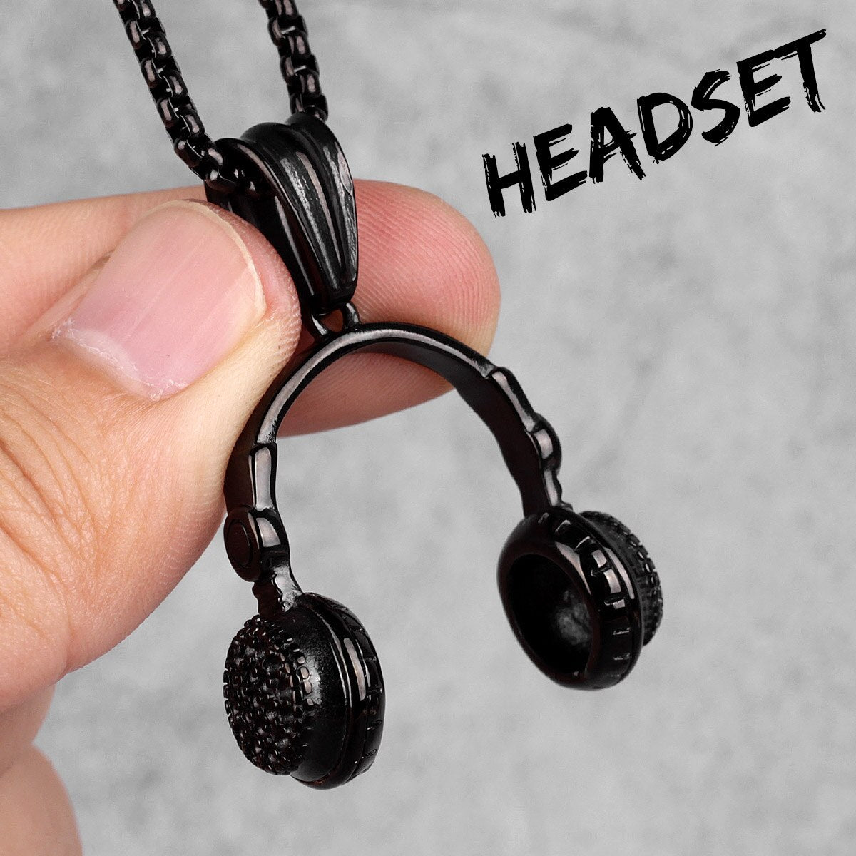 Headset Earphone Gold Mens Long Necklaces Pendants Chain Hip Hop for Boy Male Creativity Gift - MERGE.DAY.1.FREESTYLE