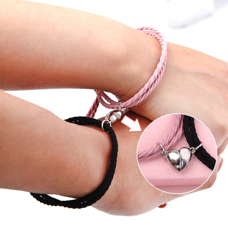 2Pcs Couple Matching Bracelet Magnetic Distance Bracelet - MERGE.DAY.1.FREESTYLE