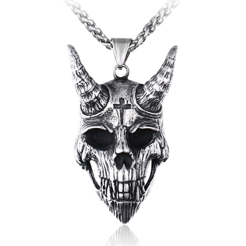 Punk Ghost Skull Mask Pendant Necklace Cool Men's Rock Party Jewelry - MERGE.DAY.1.FREESTYLE