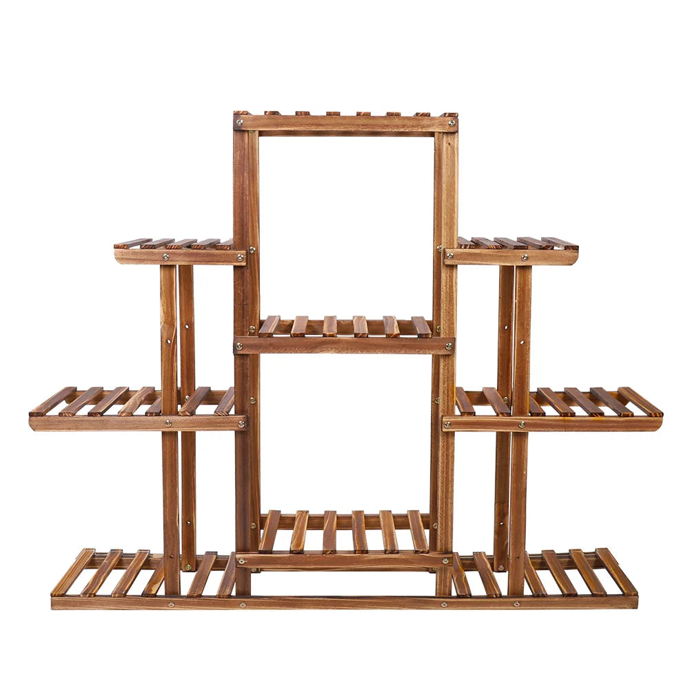 Heavy Duty Wooden Plant Stand Flower Pots Shelf Indoor Outdoor Display Rack - MERGE.DAY.1.FREESTYLE