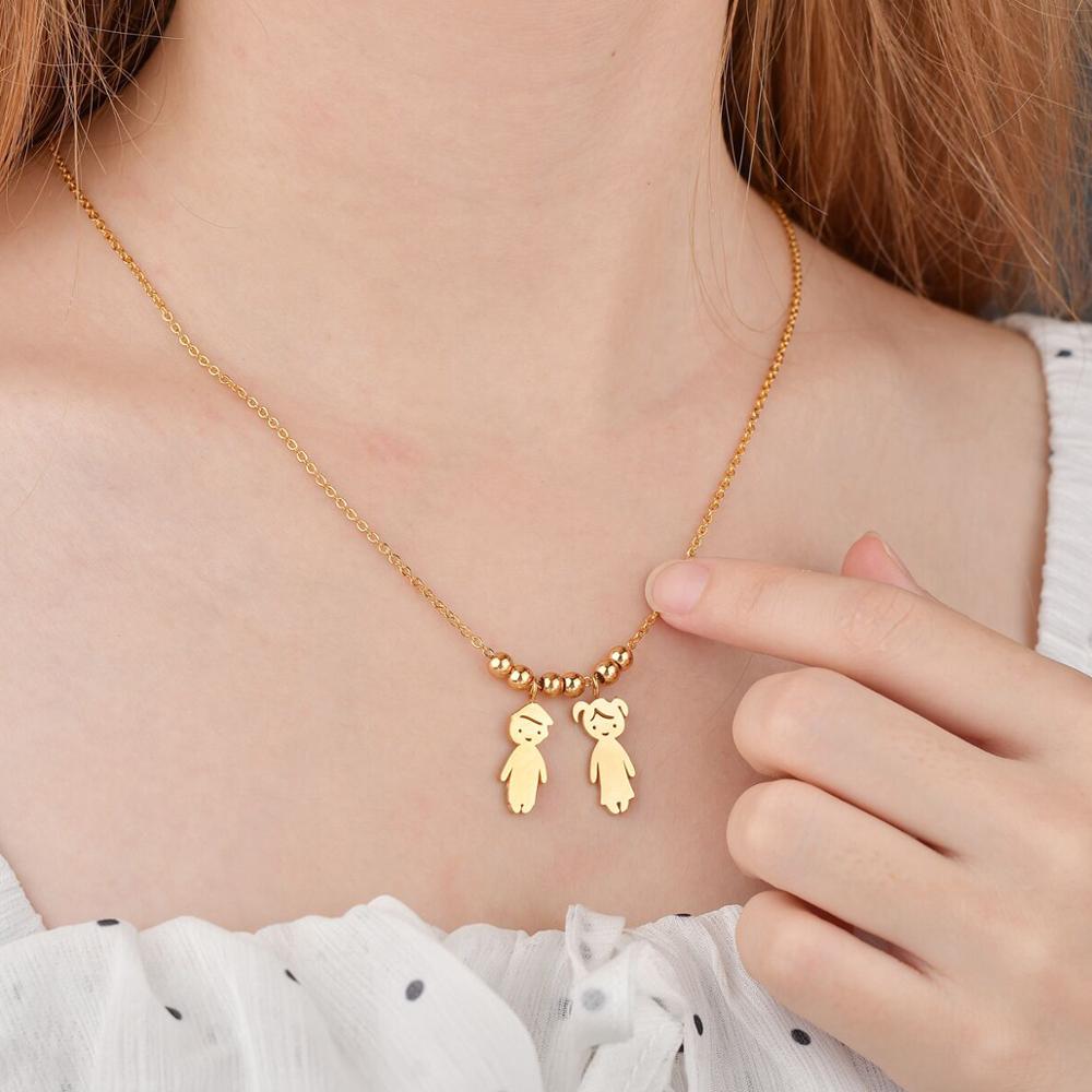 Personalized Boy Girl Kids Pendant Necklace Women Child Engraved Name Date Family Jewelry - MERGE.DAY.1.FREESTYLE
