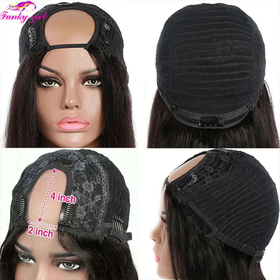 Body Wave U Part Wigs 100% Human Hair Brazilian Wavy Virgin Hair Wigs For Women Remy Hair Human Hair Wigs 180% Density Cheap Wig - MERGE.DAY.1.FREESTYLE