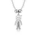 Personalized Engraved Name Necklace with Boy Girl Charms - MERGE.DAY.1.FREESTYLE