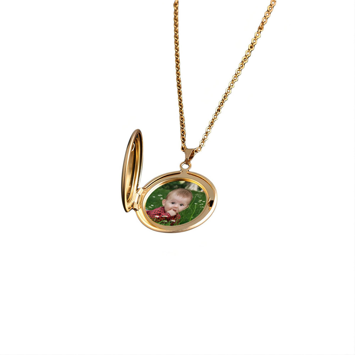 Wedding Gift For Couple Custom Color Photo Round Locket Necklaces Pendant - MERGE.DAY.1.FREESTYLE