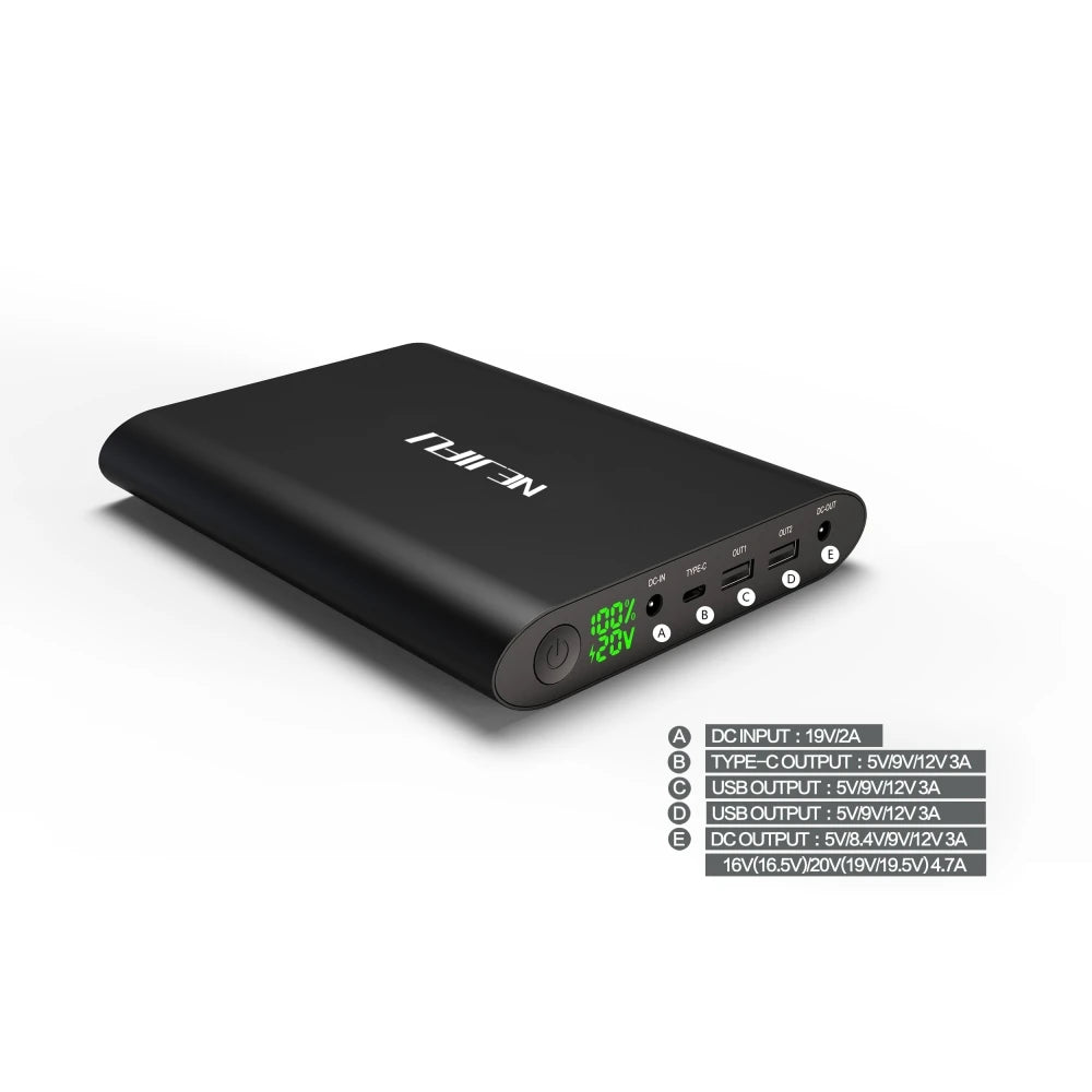 2024  Hot Selling Power Bank 50000mah Fast Charging Powerbank 5V/8.4V/9V/12V/16V/20V Laptop Charger with Krisdonia Brand