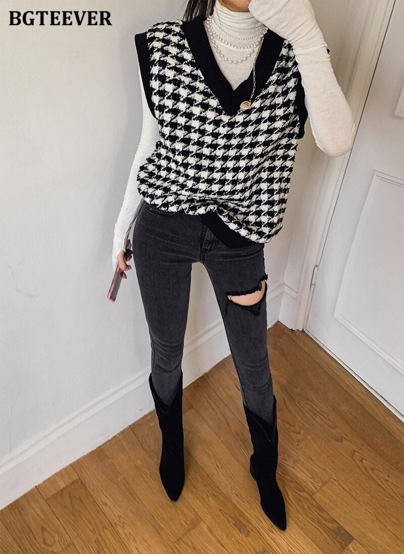 Irregular Ripped Holes Women Pencil Denim Jeans Stylish High Waist Stretched - MERGE.DAY.1.FREESTYLE