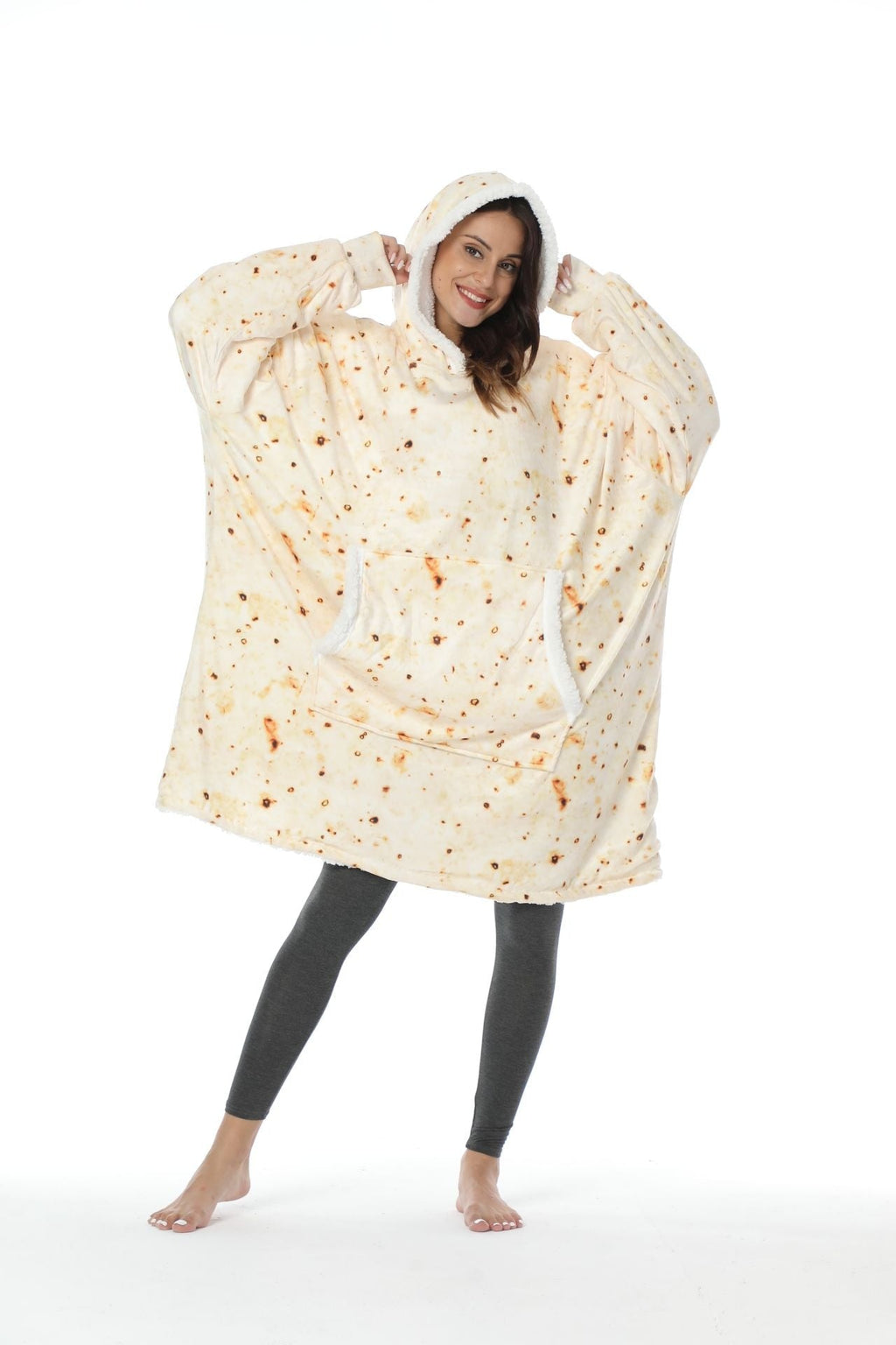 Sudadera con capucha extragrande para mujer, sudadera tipo manta gigante de forro polar con diseño tie-dye