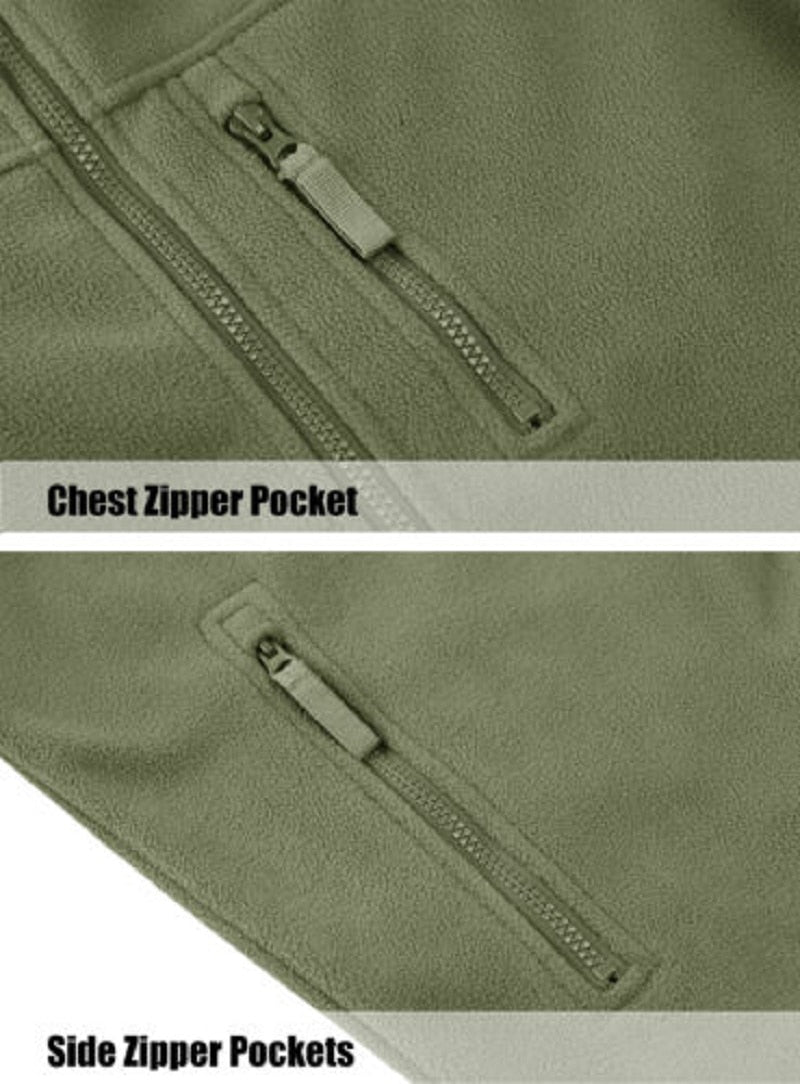 Full Zip Up Tactical Army Fleece Jacket Military Thermal Warm Outwear Windbreaker - MERGE.DAY.1.FREESTYLE