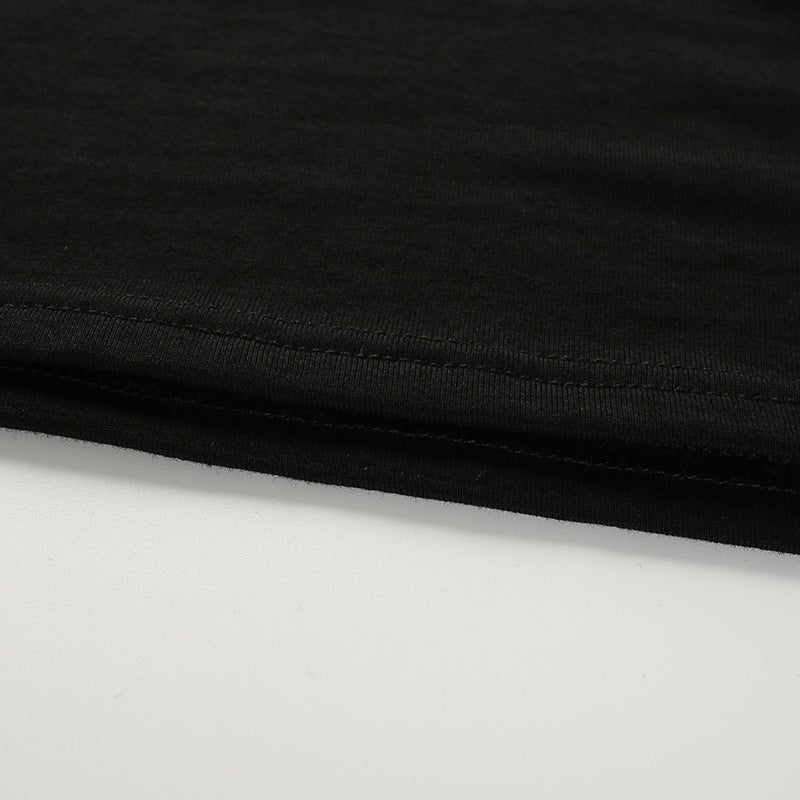 Summer Women Black Short T-Shirts Sexy Crop Tops Short Sleeve Bandage Tee Tops Female Shirts - MERGE.DAY.1.FREESTYLE
