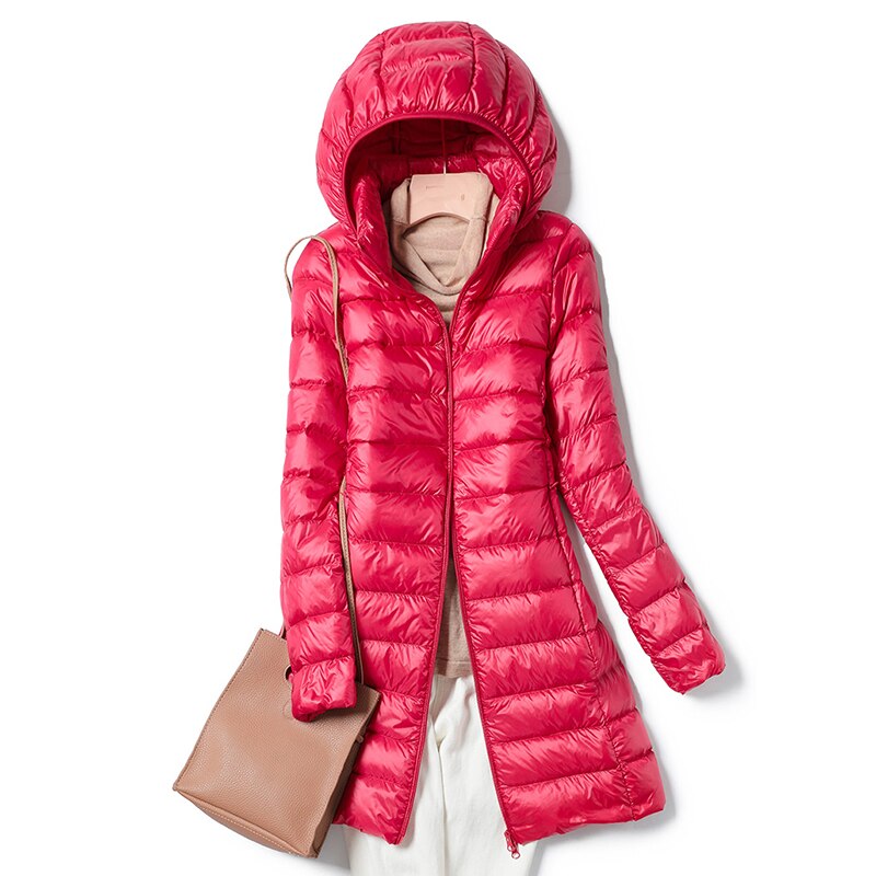 Ultralight Thin Down Jacket White Duck Down Hooded long Jackets Long Sleeve - MERGE.DAY.1.FREESTYLE