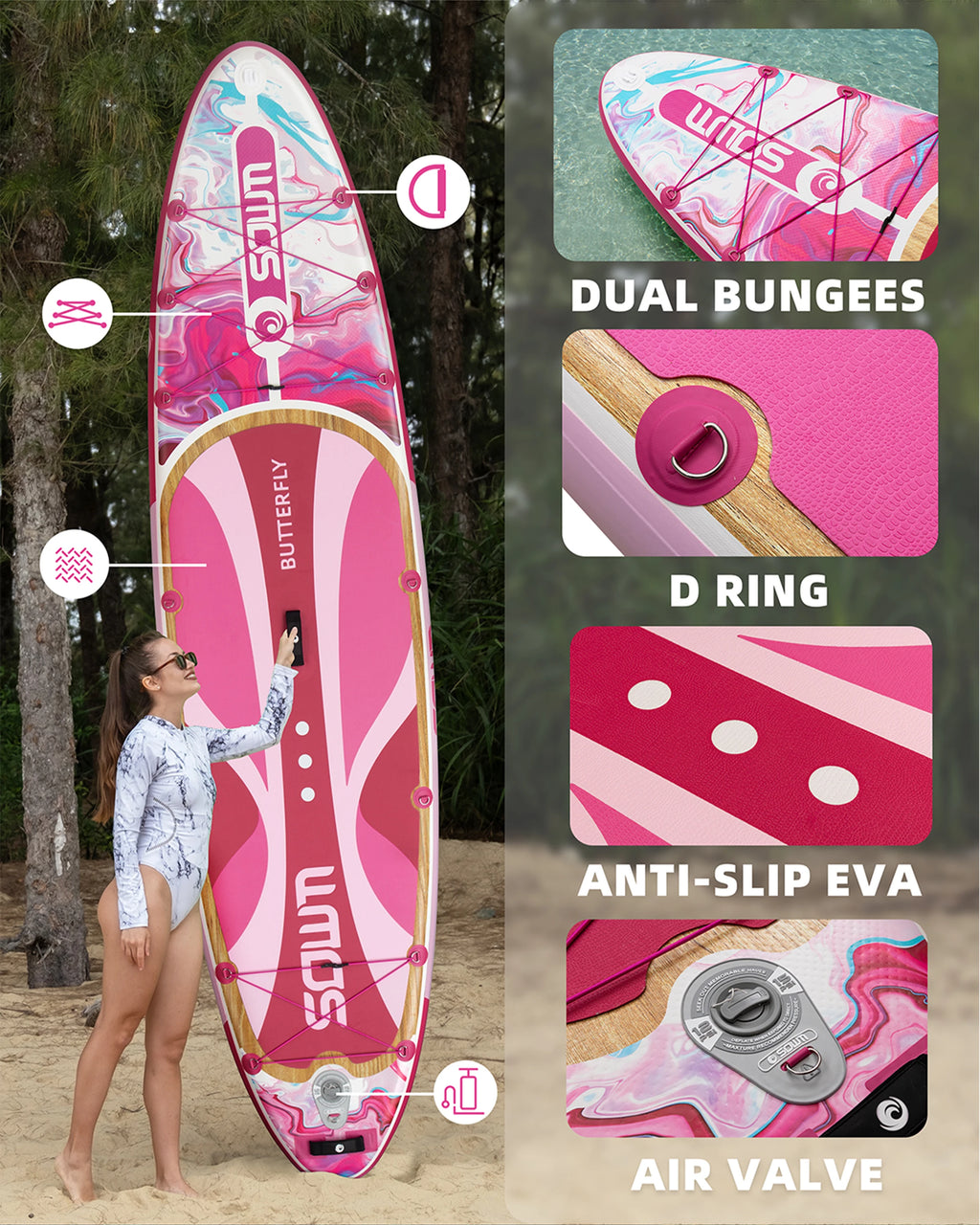 Fast Shipping Product New Style sup Paddle Board Drop Stitch Inflatable Stand up Paddle Board with Heat Sealing Technology - MERGE.DAY.1.FREESTYLE