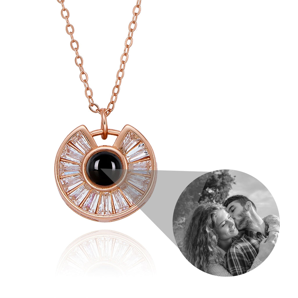 Custom Photo Necklace Flower Necklace Valentine's Day Romantic Gift - MERGE.DAY.1.FREESTYLE