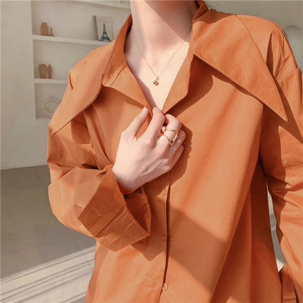 Big Pointed Collar White Blouses For Women Vintage Loose Long Sleeve Shirt - MERGE.DAY.1.FREESTYLE