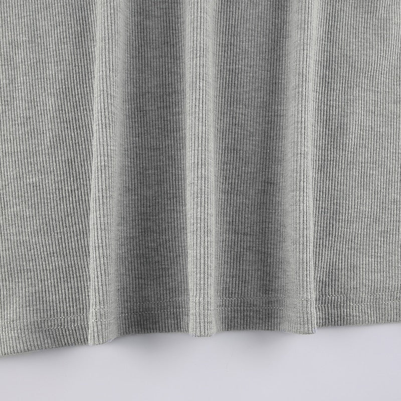 Patchwork T Shirt Knitted Harajuku Vintage Pullovers Casual Basic Kawaii Tee - MERGE.DAY.1.FREESTYLE