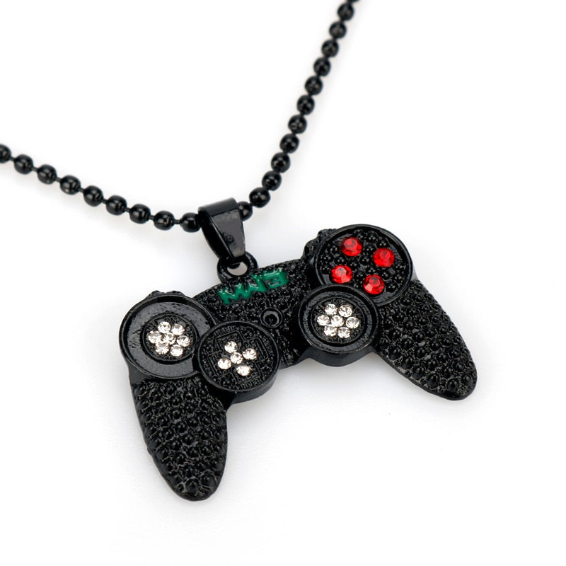 Rhinestones Handle Necklaces gamepad Necklaces for Women Men Game Controller Pendant - MERGE.DAY.1.FREESTYLE