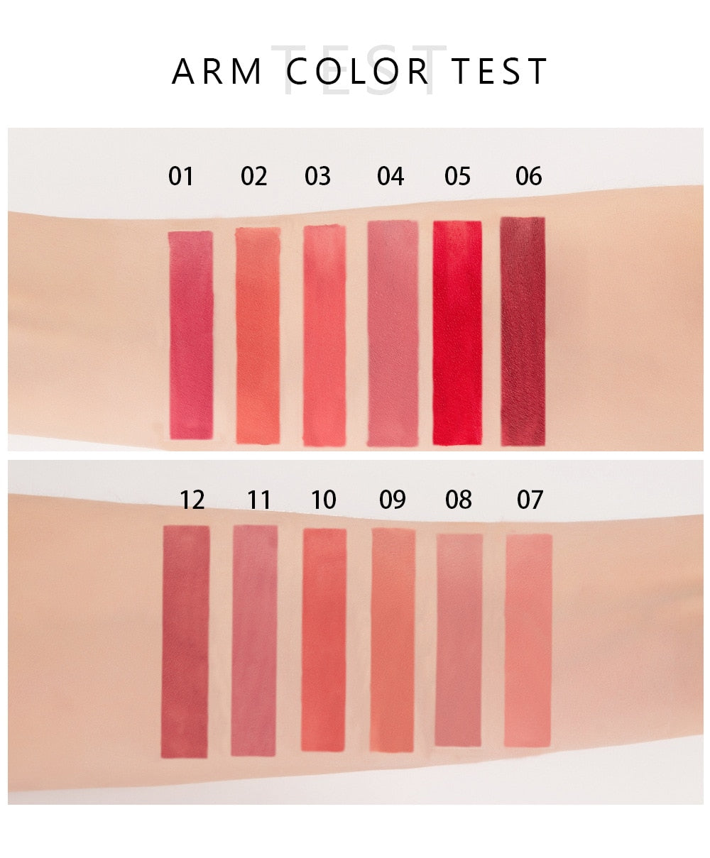 12 Colors Sexy Liquid Lipstick Matte Waterproof Lipgloss Nude Makeup Cosmetic - MERGE.DAY.1.FREESTYLE