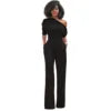 Hot Sale Professional Women's Fashion Solid Color Asymmetrical One-piece Jumpsuits