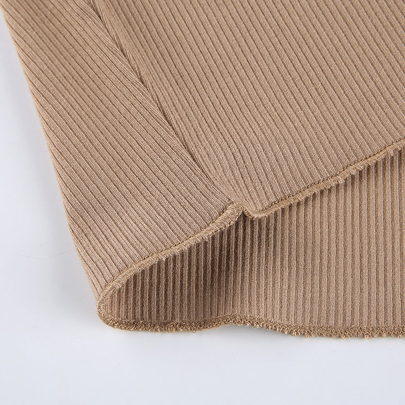 Solid Turtleneck Cropped T Shirt Women Autumn Casual Long Sleeve Ladies Skinny Basic - MERGE.DAY.1.FREESTYLE