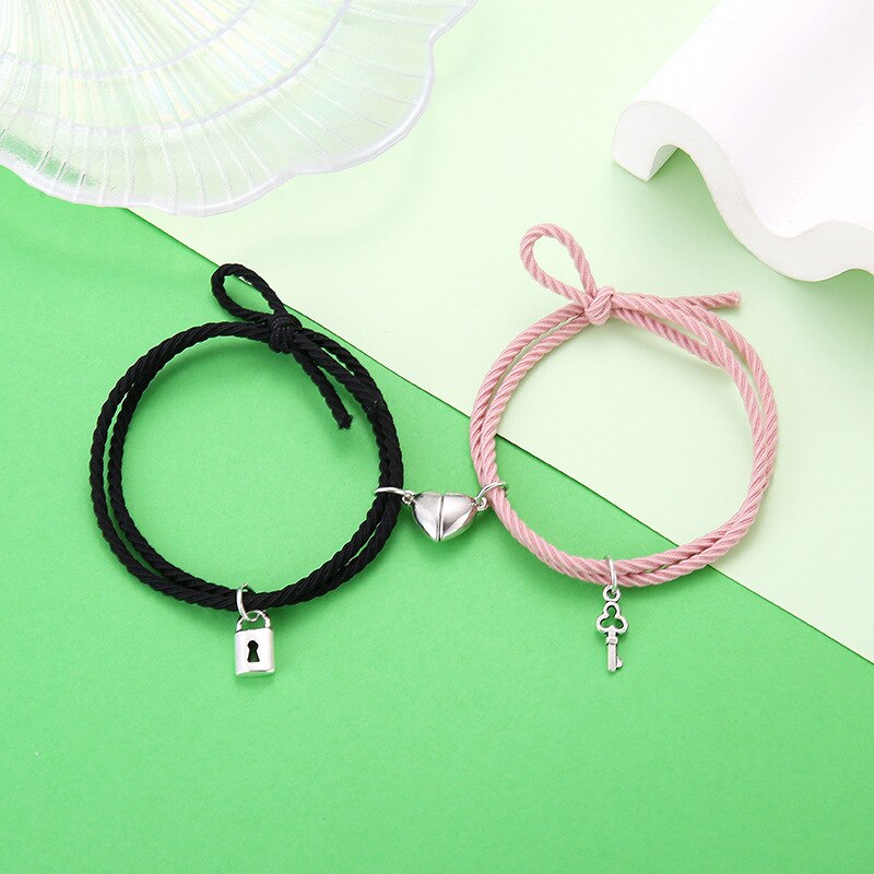 2Pcs Couple Matching Bracelet Magnetic Distance Bracelet - MERGE.DAY.1.FREESTYLE