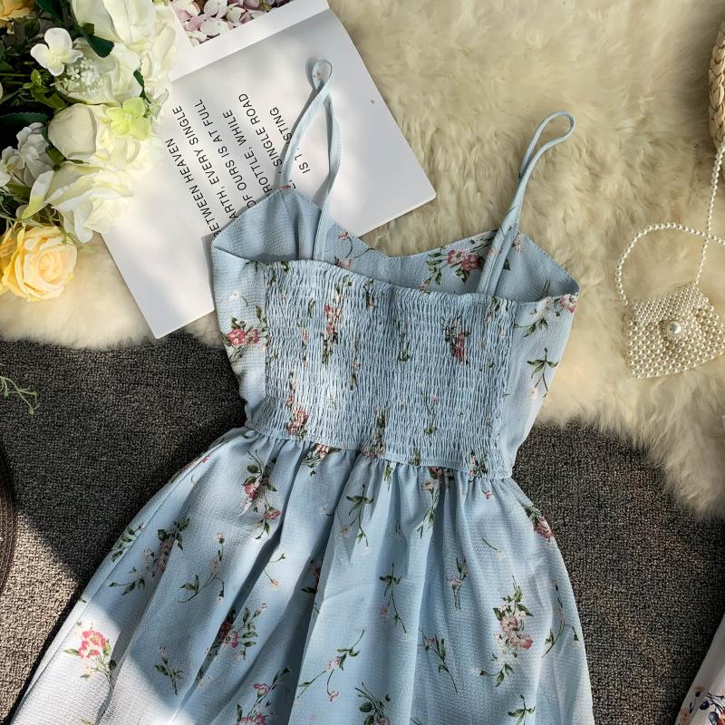 Spaghetti Strap Beach Playsuits Women Single Breasted V-neck Dress - MERGE.DAY.1.FREESTYLE