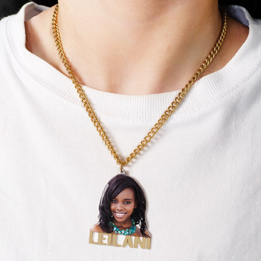 Custom Name Memory Necklace,Personalized Name Necklaces with Picture,Handmade Nameplate Necklace, - MERGE.DAY.1.FREESTYLE