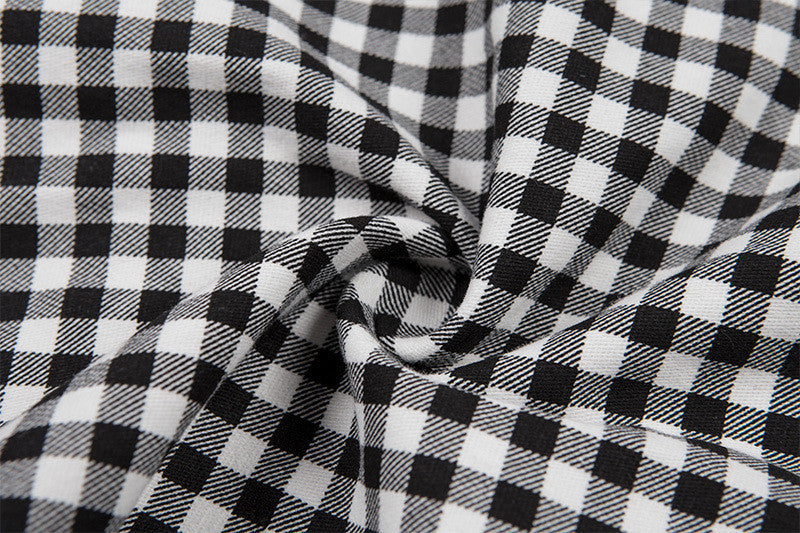 Women Straps Jumpsuits Ladies Summer Plaids Checked Playsuits Backless Outfits White&Black - MERGE.DAY.1.FREESTYLE