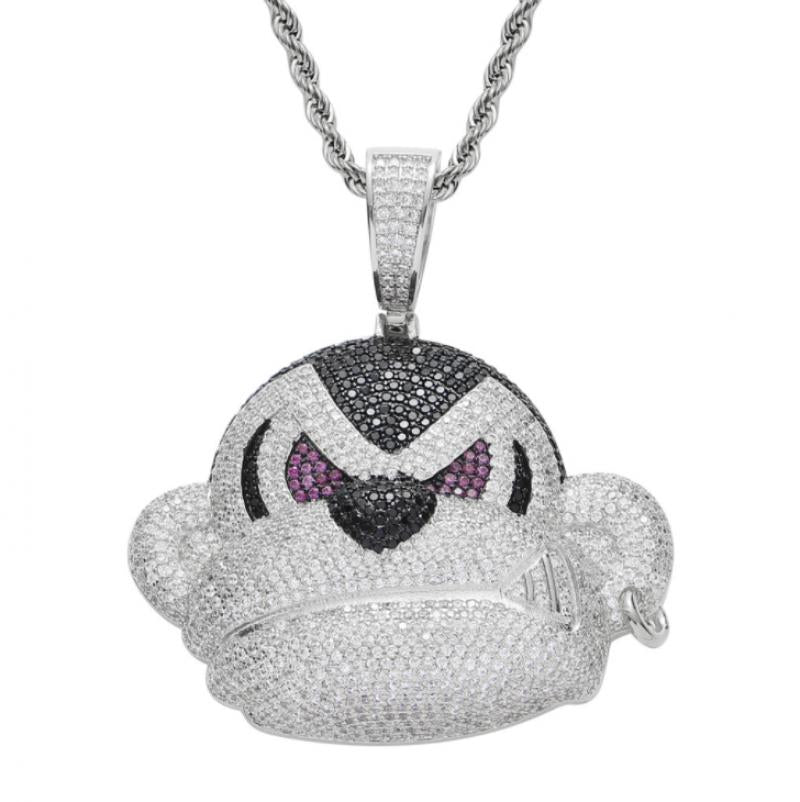 Hip Hop Fierce Shark Inlaid Zircon Pendant Charm Trend Necklace - MERGE.DAY.1.FREESTYLE