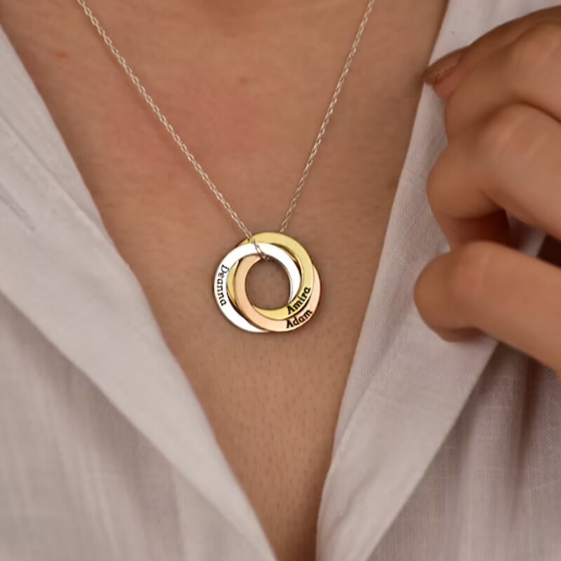 Personalized Name Necklace Gold Plated Stainless Steel Necklaces Child Name Pendant - MERGE.DAY.1.FREESTYLE