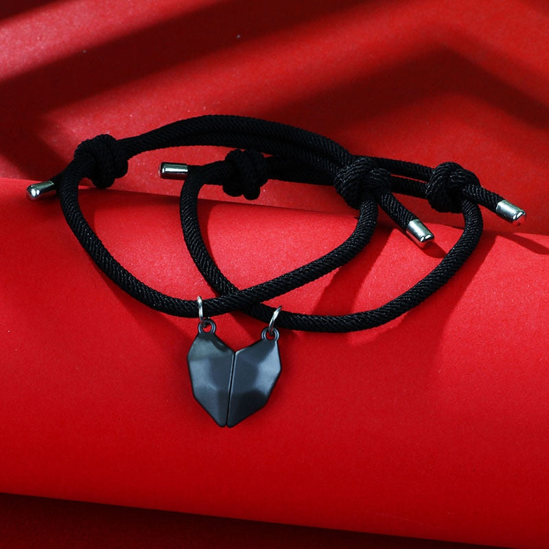 2Pcs Fashion Lovers Matching Friendship Heart Bracelet - MERGE.DAY.1.FREESTYLE