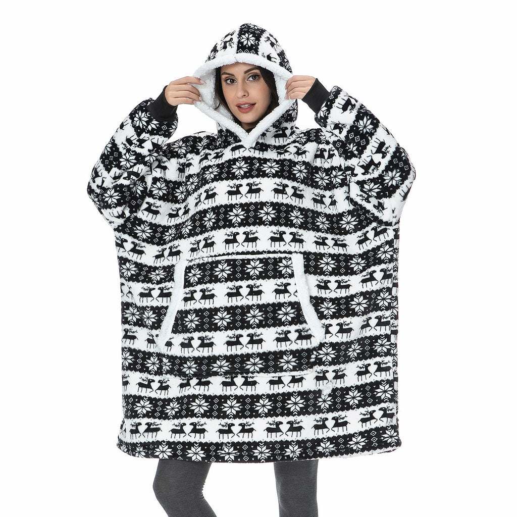 Winter Hoodies Fleece Giant TV Blanket With Sleeves Pullover - MERGE.DAY.1.FREESTYLE