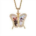 Personalised Butterfly Locket Necklace For Opening Print Two Photo Pendant - MERGE.DAY.1.FREESTYLE
