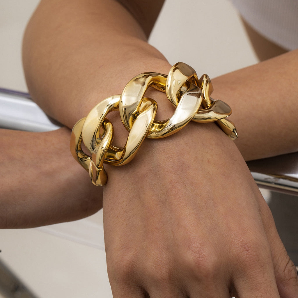 Hip Hop Thick Link Chain Bracelet Women's CCB Material - MERGE.DAY.1.FREESTYLE