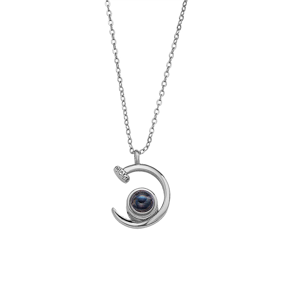 Customized 925 Silver 100 languages Projection Necklace Couple Memory Gifts - MERGE.DAY.1.FREESTYLE