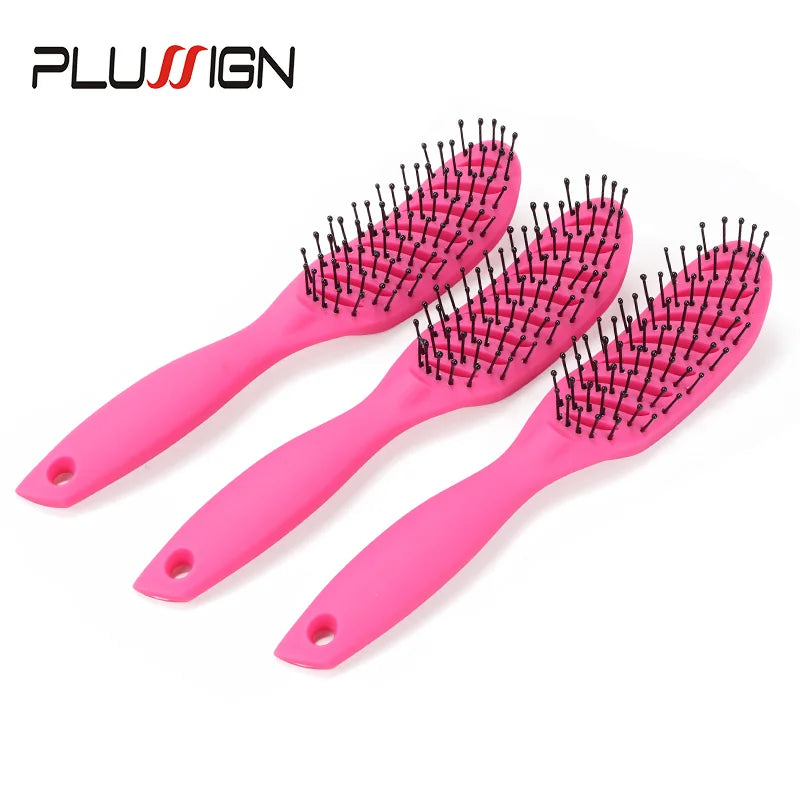 Styling Curly Hair Brush Salon Massager Comb Brush Detangling Drying Brush Anti Static Curved Vent Brush Scalp Massage Comb - MERGE.DAY.1.FREESTYLE