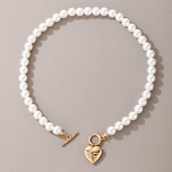 Big White Imitation Pearl Beads Choker Clavicle Chain Necklace For Women Wedding Jewelry - MERGE.DAY.1.FREESTYLE