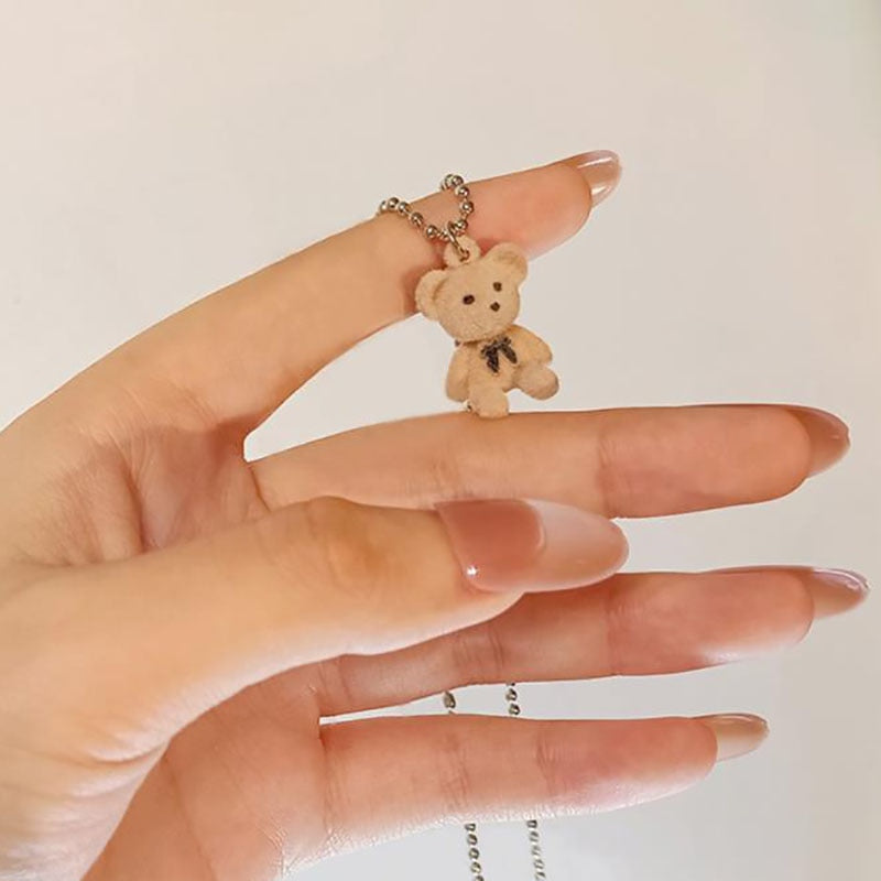 Cute Plush Bear Pendant Necklace Collar Jewelry - MERGE.DAY.1.FREESTYLE