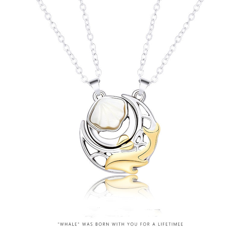 Magnet Stone Shell Men's and Women's Clavicle Fashion Couple Necklace Chains - MERGE.DAY.1.FREESTYLE