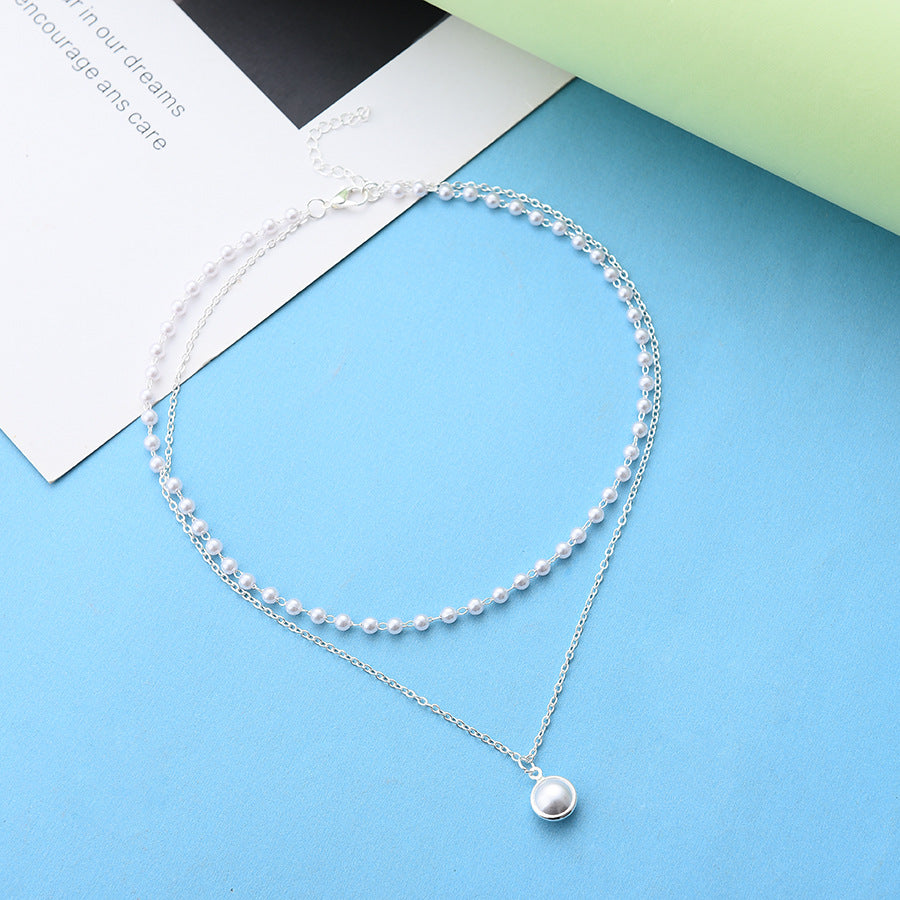 Big White Imitation Pearl Beads Choker Clavicle Chain Necklace For Women Wedding Jewelry - MERGE.DAY.1.FREESTYLE