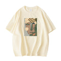 Abstract Pattern Tshirts Lady Cotton Green Summer Tees Lady Short Sleeve Streetwear Tops - MERGE.DAY.1.FREESTYLE