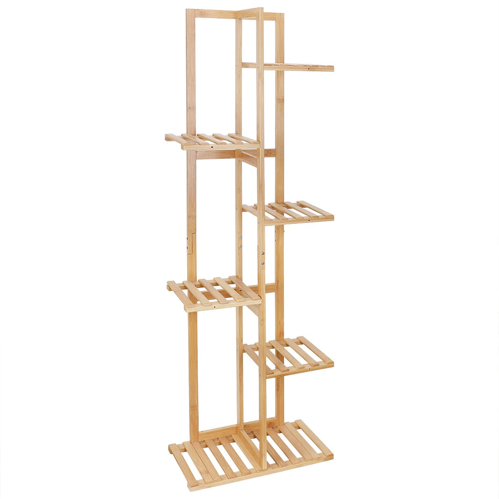 Multi Layer Plant Pots Stand Bamboo Flower Display Rack Home Storage Shelf - MERGE.DAY.1.FREESTYLE