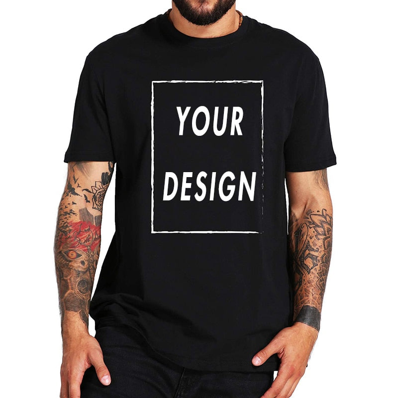 Custom T Shirt EU Size 100% Cotton Make Your Design Logo Text Men Women Print Original Design - MERGE.DAY.1.FREESTYLE