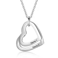 Personalized Family Necklace with 2-4 Names Heart Engraved Necklace - MERGE.DAY.1.FREESTYLE