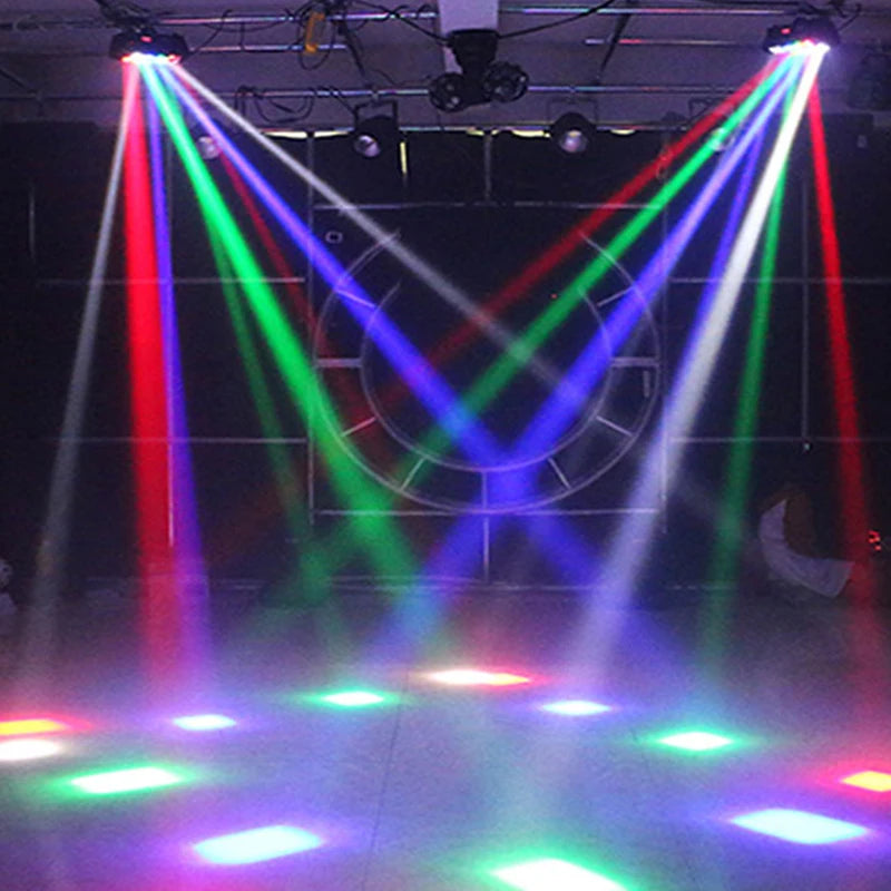 Moving Head DJ Lights LED Spider 80W RGBW Stage Lights Sound Activated DMX-512 for Party Pub Wedding Event Club Carnival Festiva - MERGE.DAY.1.FREESTYLE