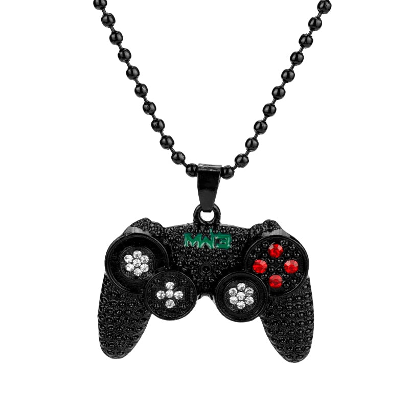 Rhinestones Handle Necklaces gamepad Necklaces for Women Men Game Controller Pendant - MERGE.DAY.1.FREESTYLE