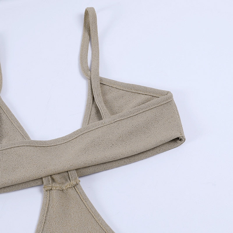 Knitted Maxi Dresses for Women Summer 2021 Elegant Sexy Cut Out Backless Bodycon - MERGE.DAY.1.FREESTYLE