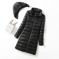 Ultralight Thin Down Jacket White Duck Down Hooded long Jackets Long Sleeve - MERGE.DAY.1.FREESTYLE