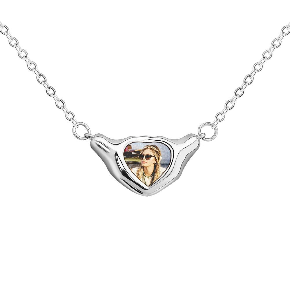 Heart Shaped Pendant Copper Personalized Colorful Baby Children's Photo Necklaces - MERGE.DAY.1.FREESTYLE