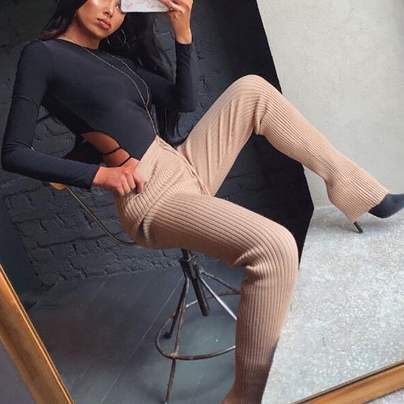 Bodycon Bodysuits Women Long Sleeve Body Suit Female O Neck - MERGE.DAY.1.FREESTYLE